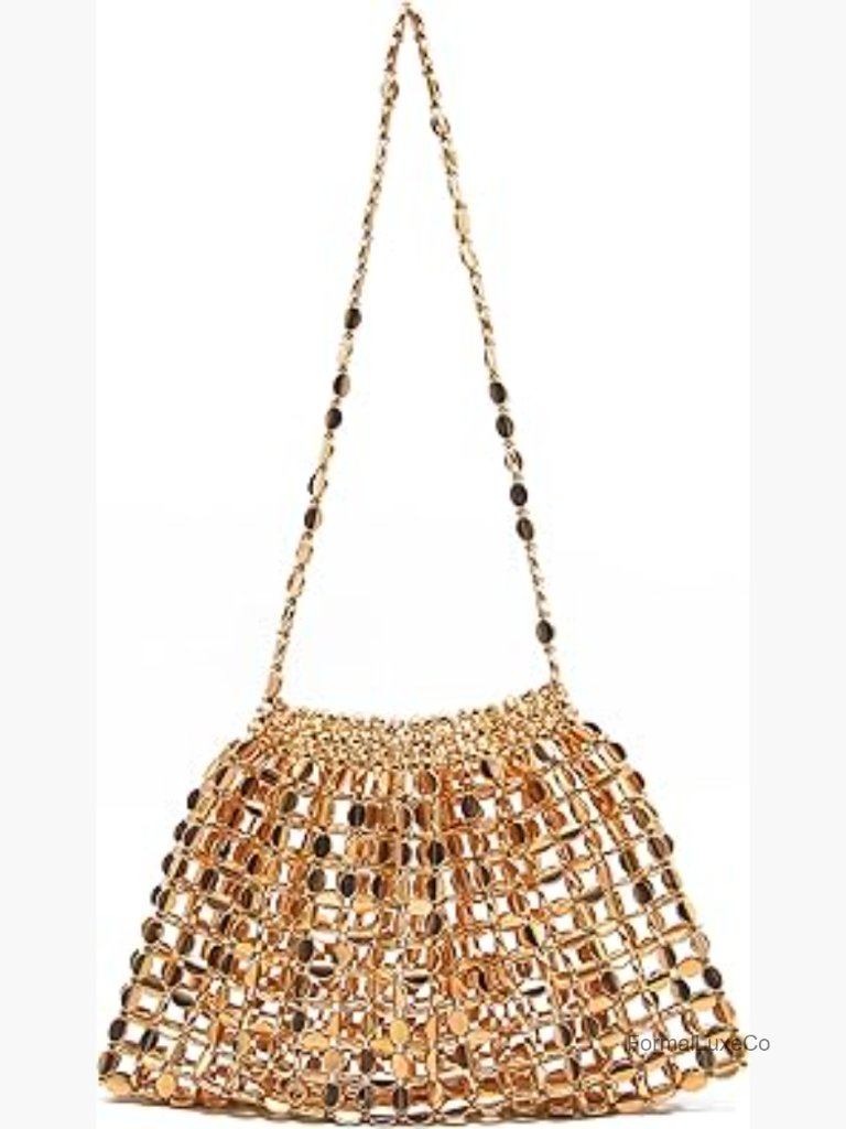 Beaded Evening Clutch Bag Hobo Purse Handbag 1920s Formal Vintage
